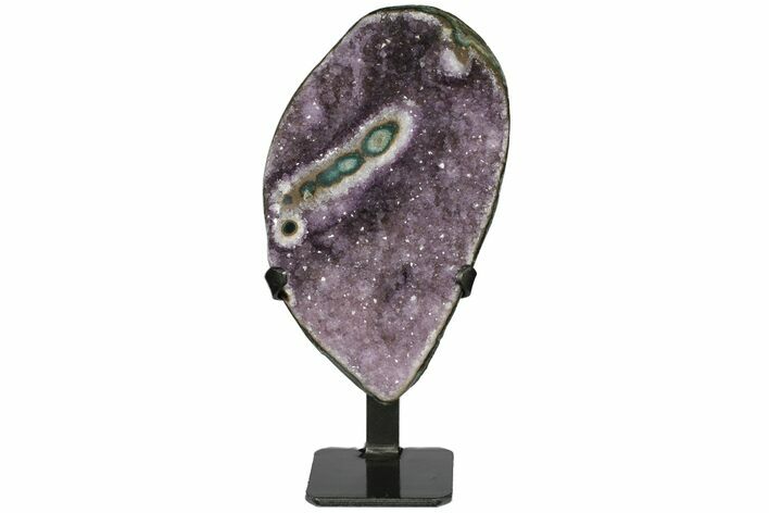 Amethyst Geode Section on Metal Stand - Uruguay #128078